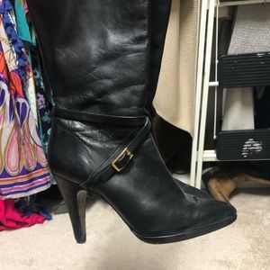 Banana republic black leather boots